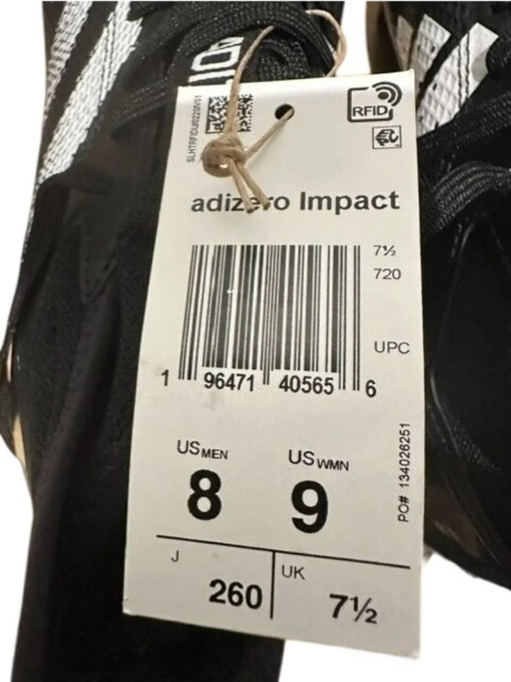 Adidas Adizero Impact Black/White Football Cleats Shoes IE1413 Men's‎ Size 8 NWT